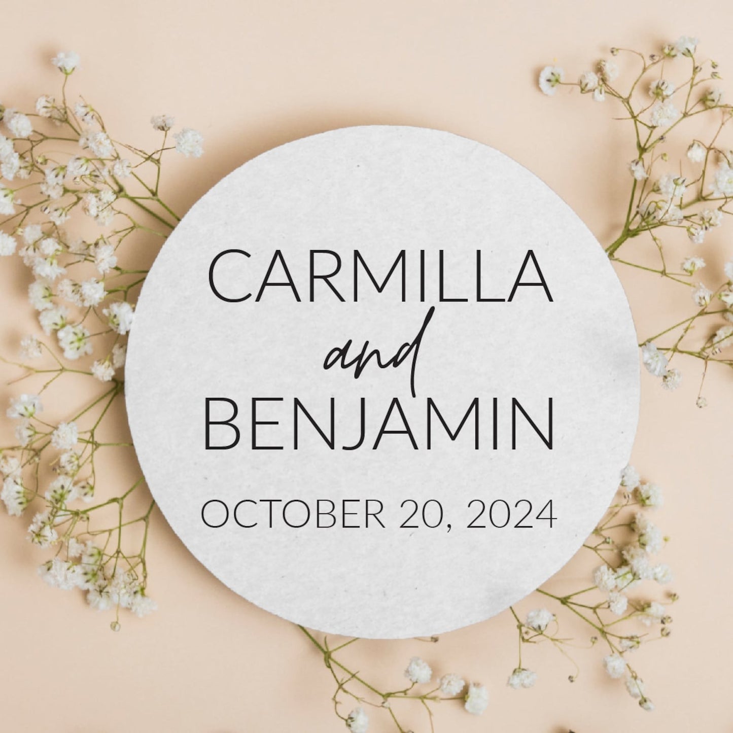 Custom Names Minimalist Coasters