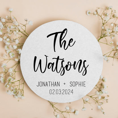 Last Name Minimalist Coasters