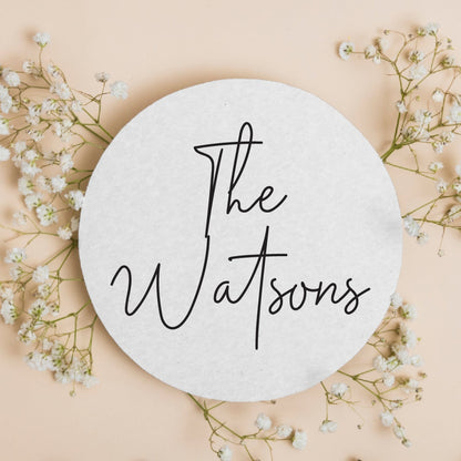Last Name Minimalist Coasters