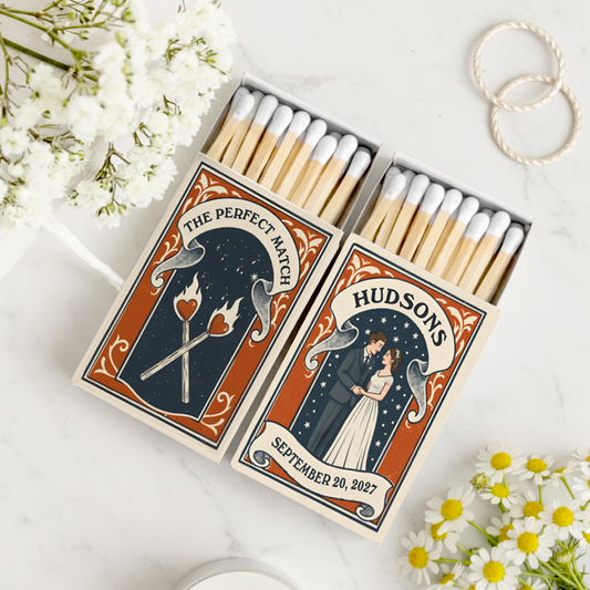 Personalized Perfect Match Wedding Matchboxes (PK 13)