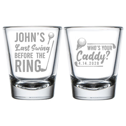 Golf Bachelor Party Shot Glass Favors (PK 237)