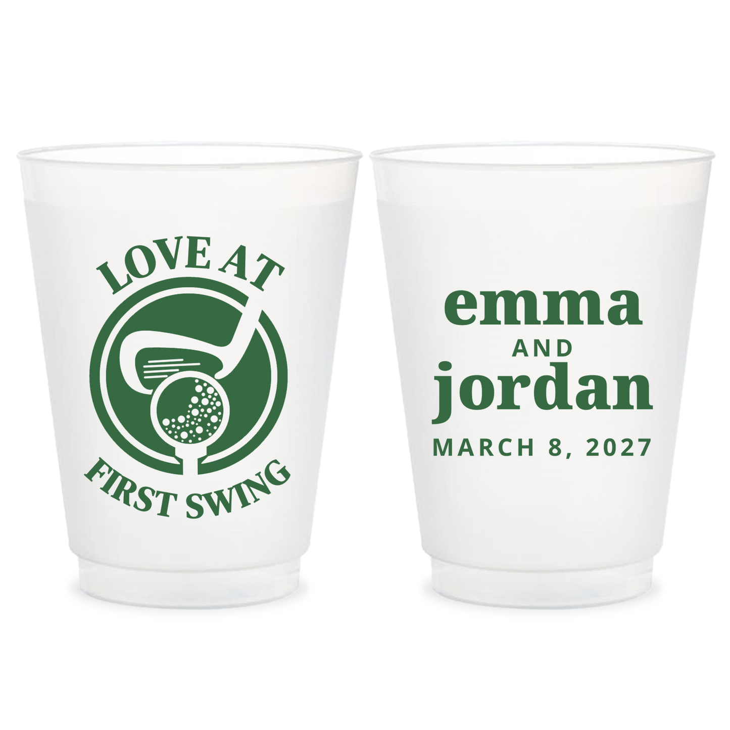 Custom Wedding Golf Cups (PPP 47)
