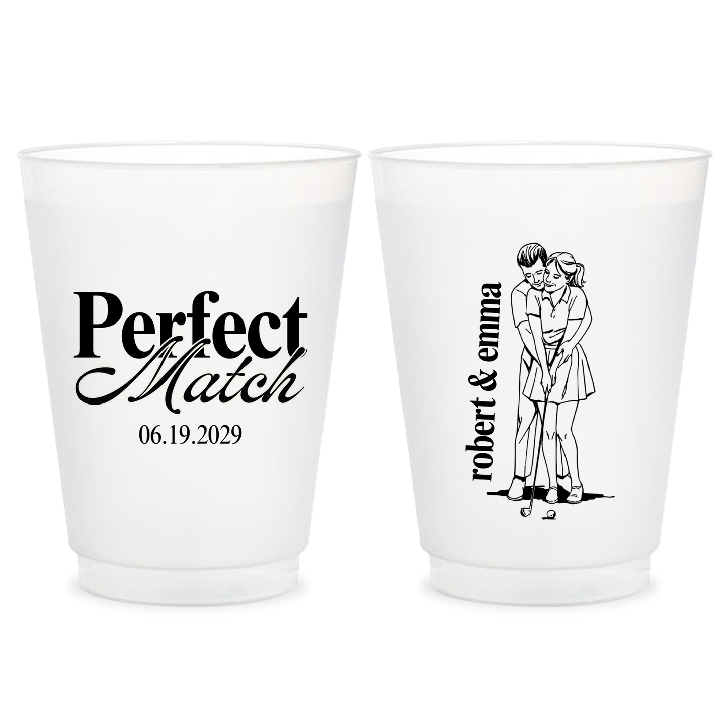 Perfect Match Golf Frosted Cups (PPP 51)