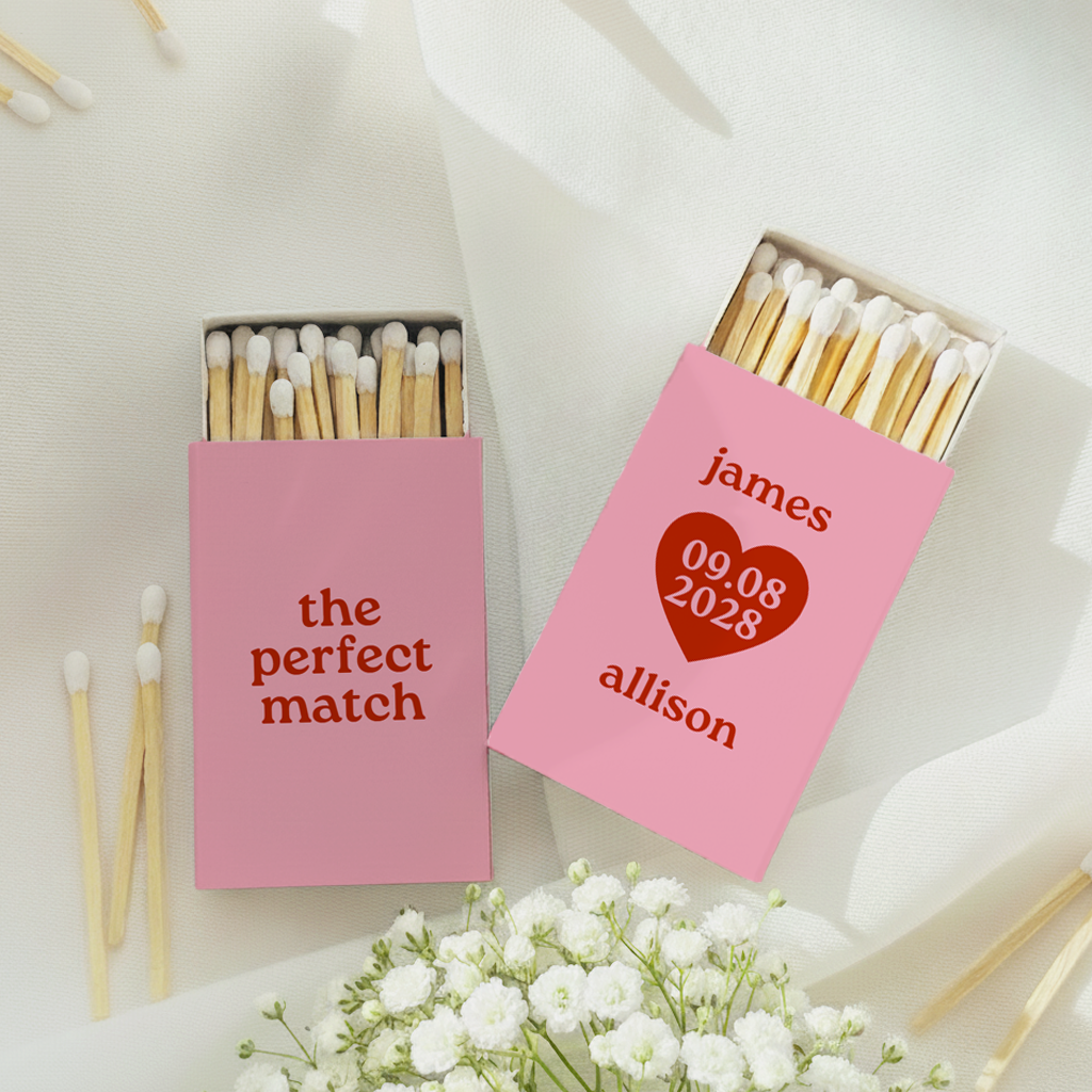 Pink Retro Heart Matchboxes (PPP 55)
