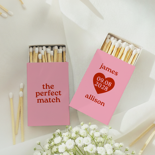 Pink Retro Heart Matchboxes (PPP 55)