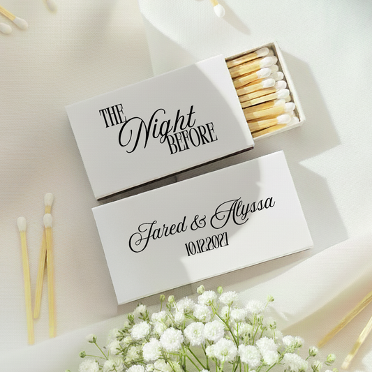 The Night Before Elegant Matchbox Favors (PPP 58)