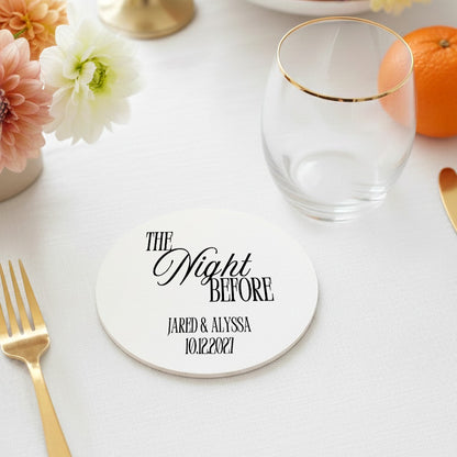 Rehearsal Dinner Coasters