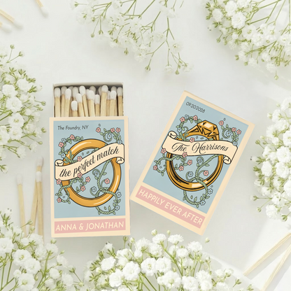 Vintage Ring Wedding Matchboxes (PPP 64)