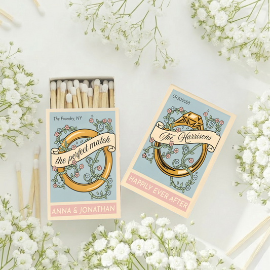 Vintage Ring Wedding Matchboxes (PPP 64)