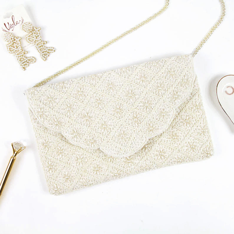 Beaded Canvas Bridal Clutches