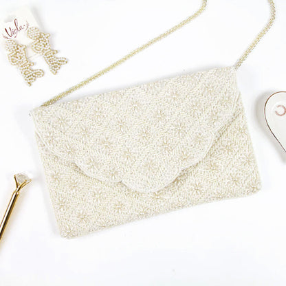 Beaded Canvas Bridal Clutches