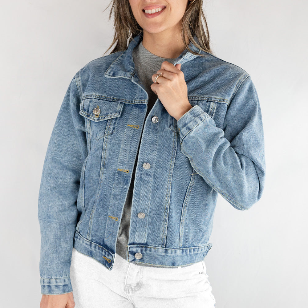 (Black Denim) Black Bridal Denim Jacket