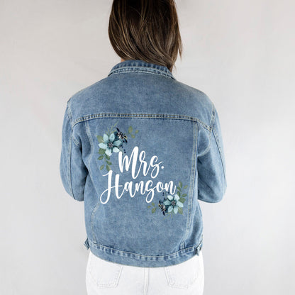 Flowery Bridal Denim Jacket