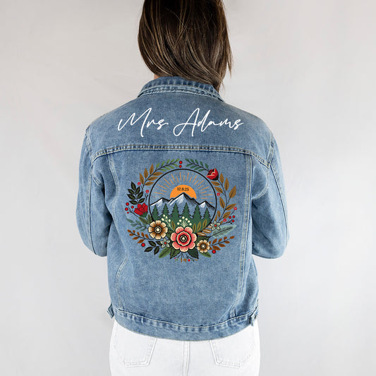 (Blue Denim) Customized Bachelorette Denim Jacket