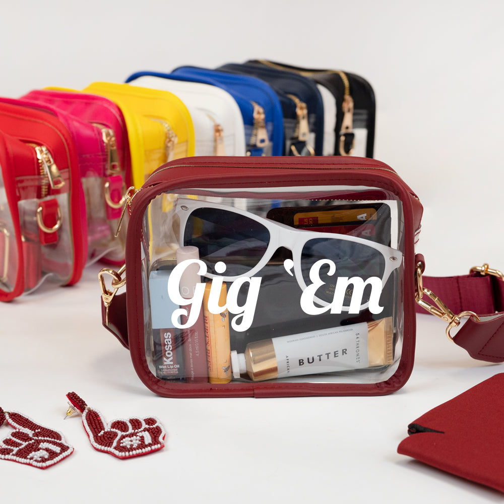 Monogrammed clear stadium bags online