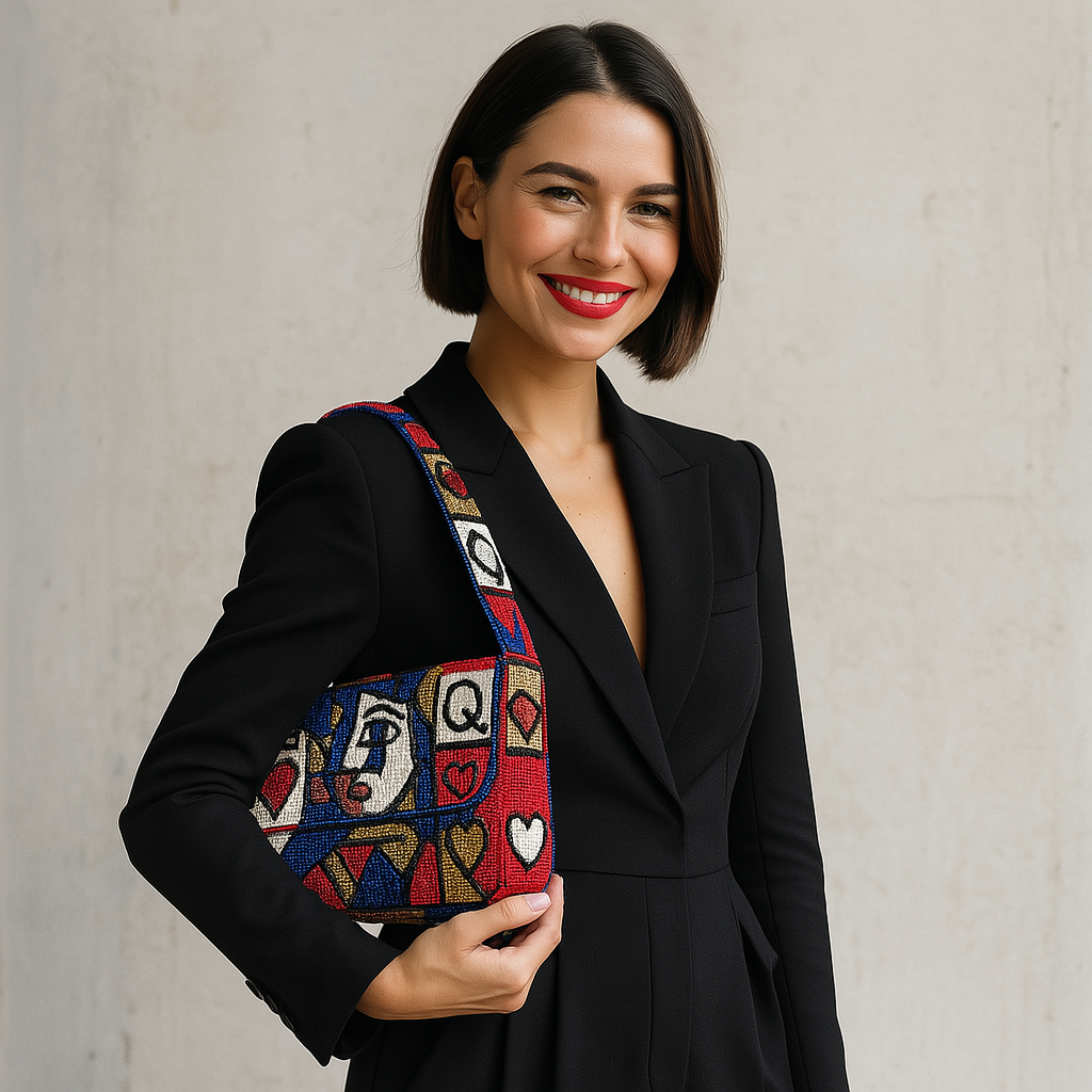 Red & Blue Queen Split Card Bag