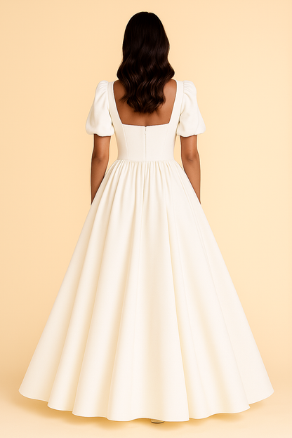 Puff Sleeve Wedding Dress