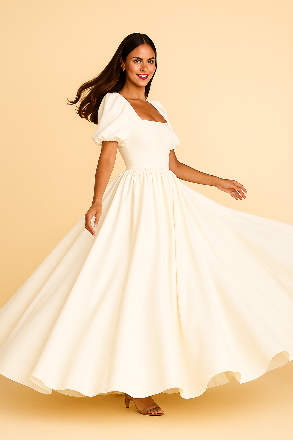 Puff Sleeve Wedding Dress