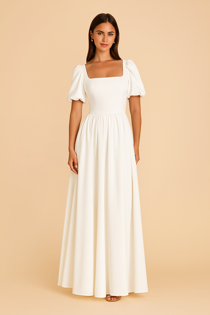 Puff Sleeve Wedding Dress