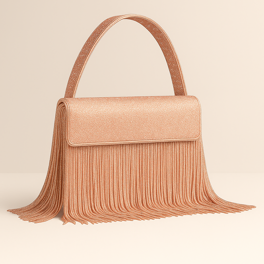 Rose Gold Fringe Handbag