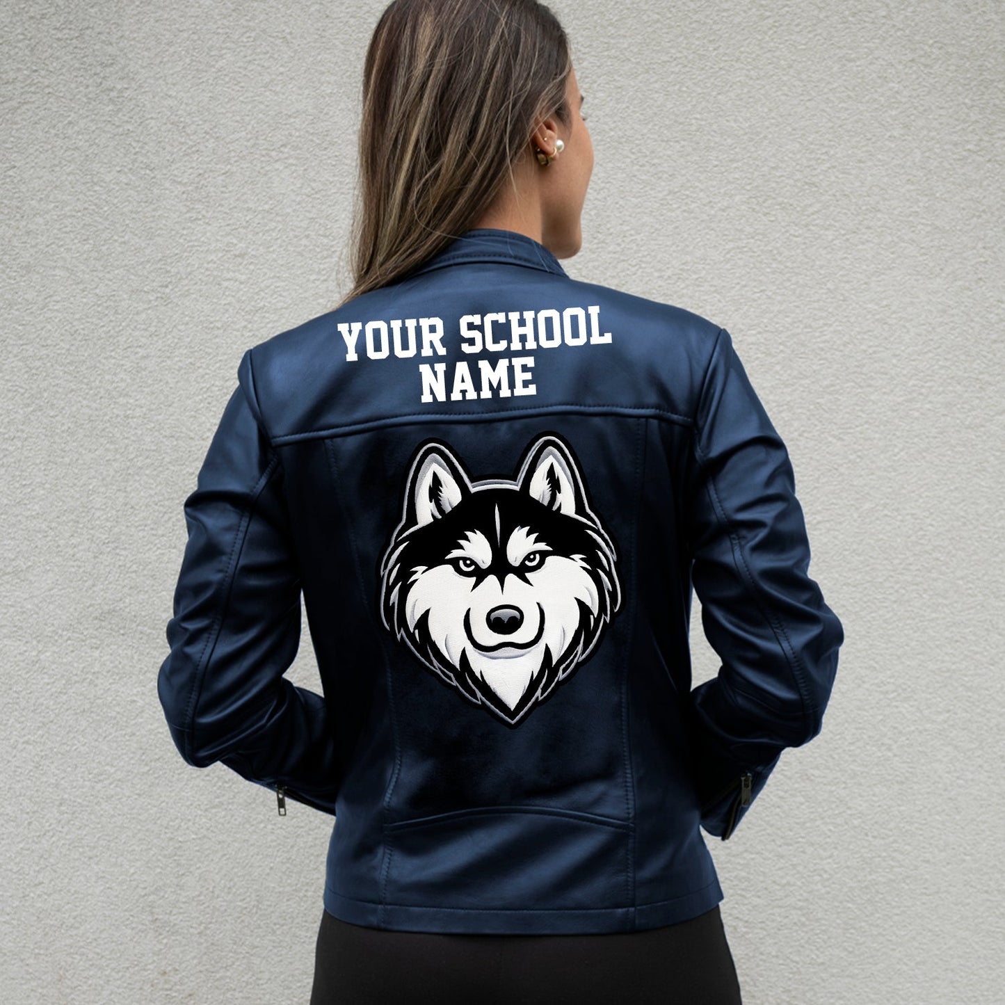 (Real Leather) School Team Leather Jacket