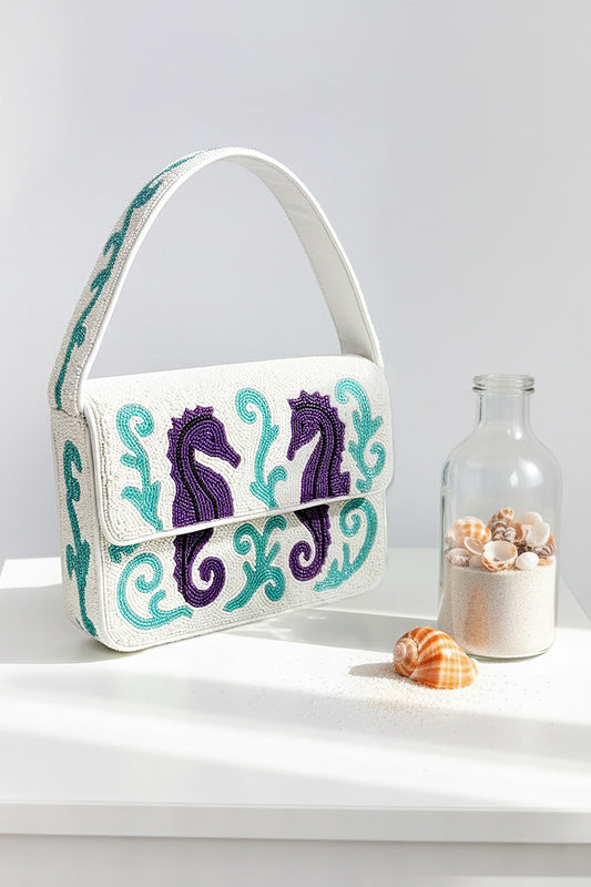 Seahorse Beaded Bag