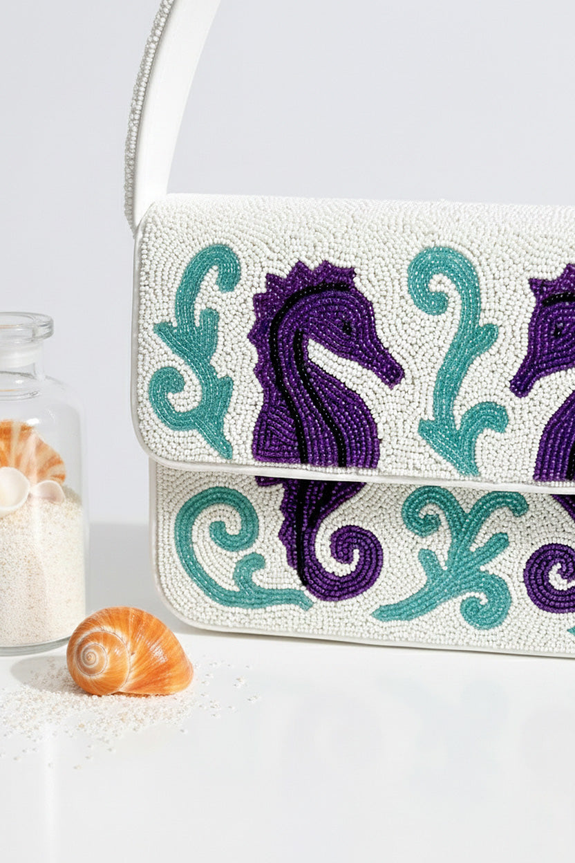 Seahorse Beaded Bag