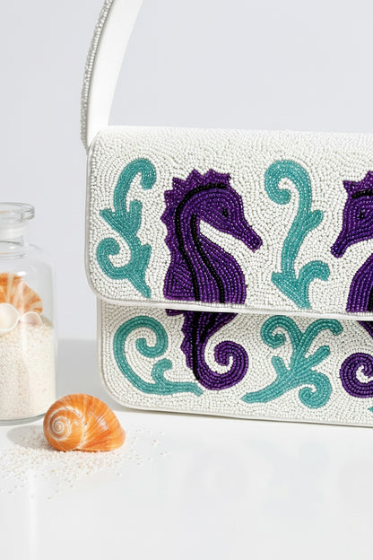 Seahorse Beaded Bag