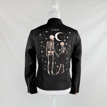 Skeleton Couple Embroidery Jacket