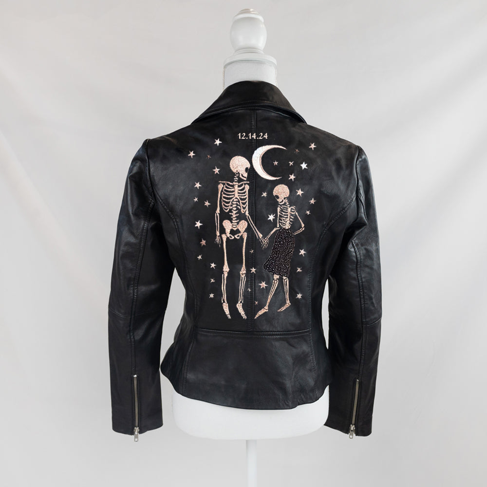 Skeleton Couple Embroidery Jacket