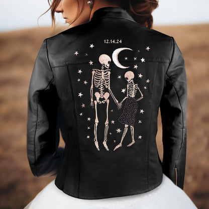 Skeleton Couple Embroidery Jacket