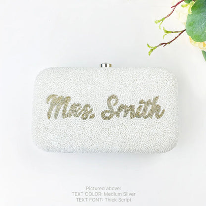 Personalized Mrs. Bridal Clutch