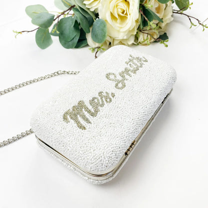 Personalized Mrs. Bridal Clutch