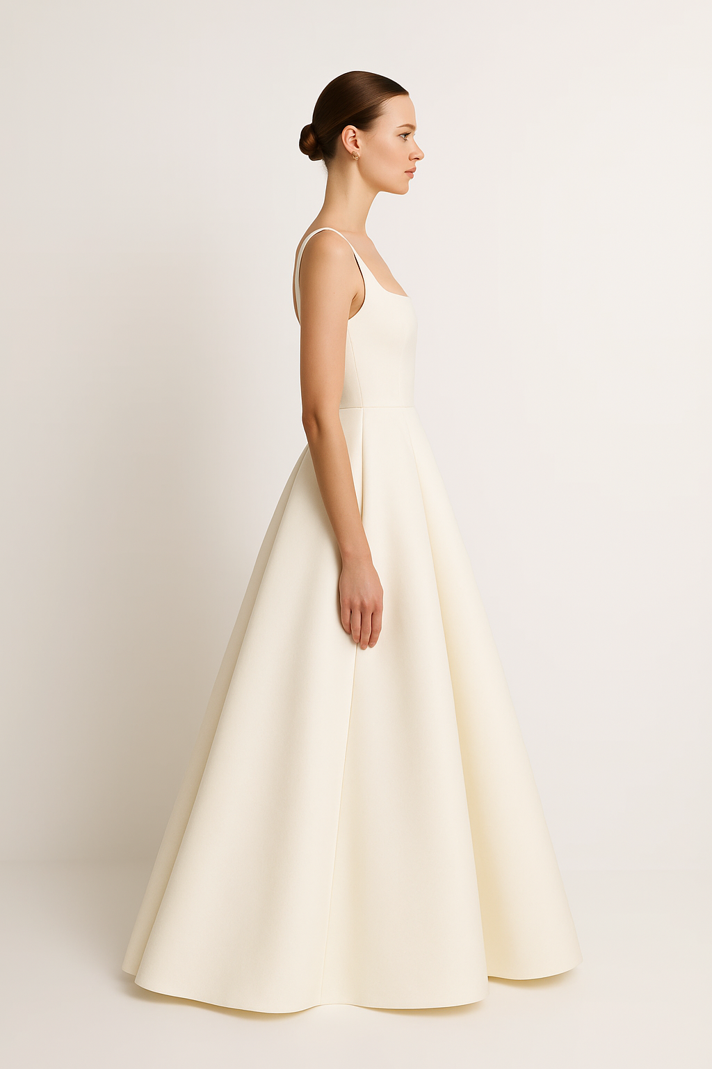 Square Neckline Wedding Dress