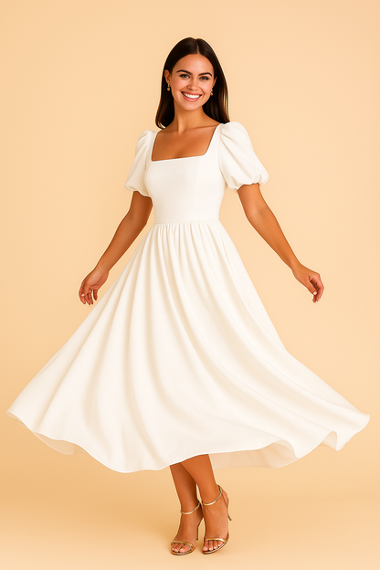 Puff Sleeve Wedding Dress
