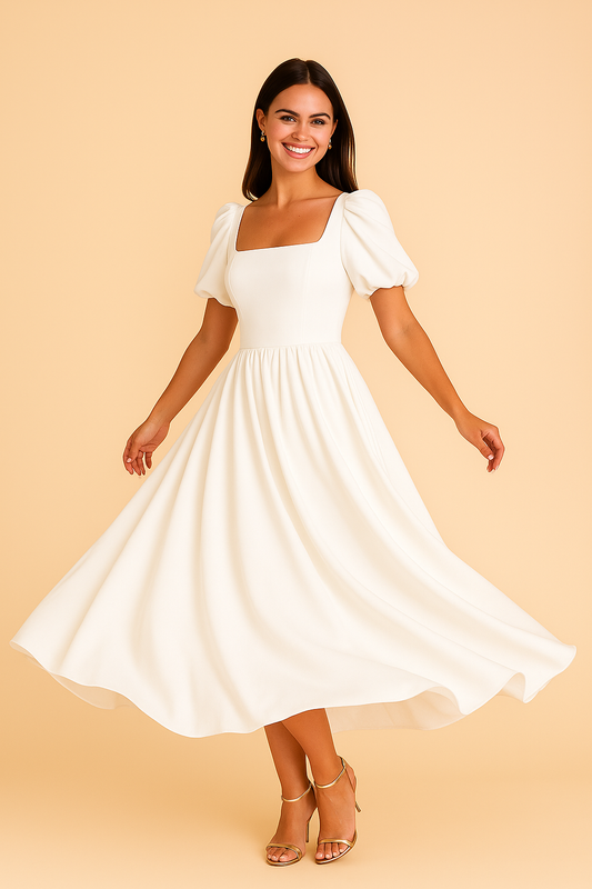 Puff Sleeve Wedding Dress