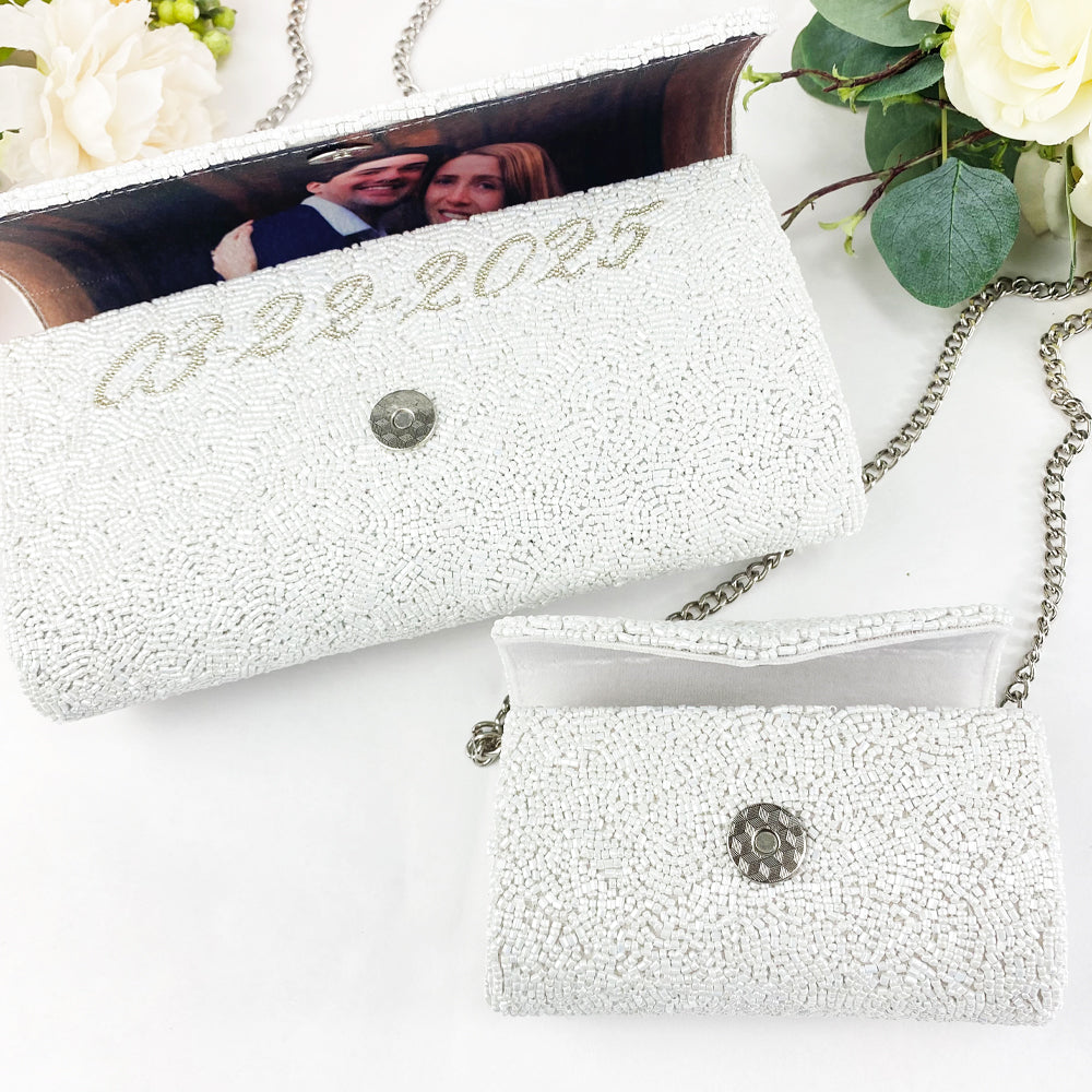Tiny Beaded Envelope Clutch for Flower Girl - TIENV