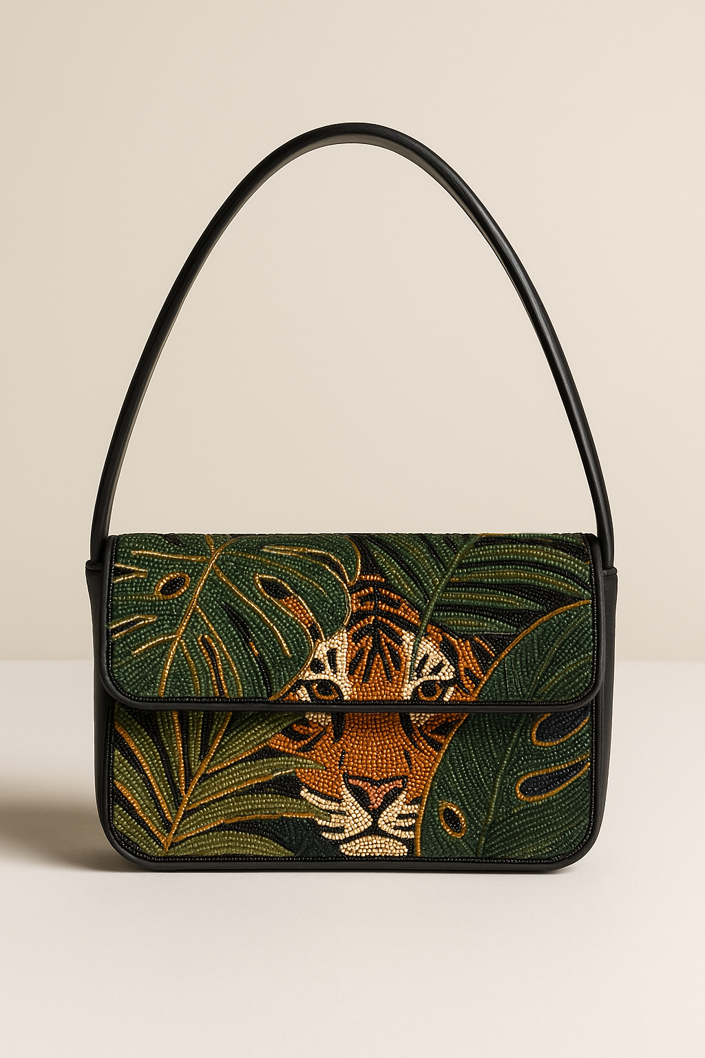 Tropical Beaded Shoulder Bag