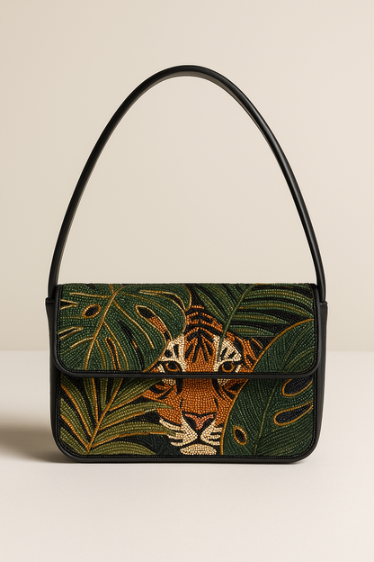 Tropical Beaded Shoulder Bag