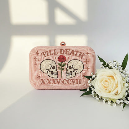 Til Death Beaded Box Clutch for Brides