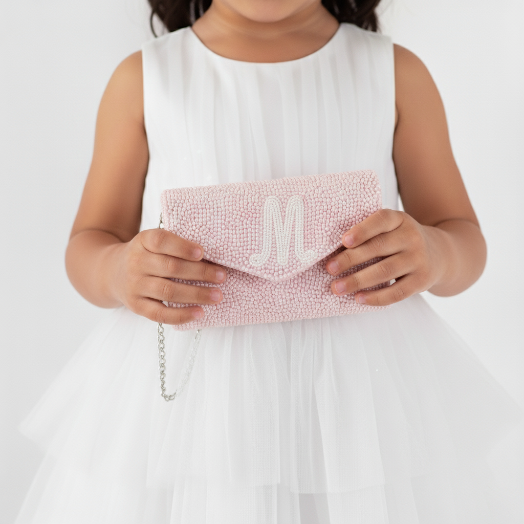 Tiny Beaded Envelope Clutch for Flower Girl - TIENV