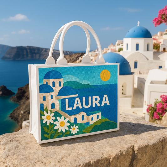 Santorini Island Greece Tote Bag