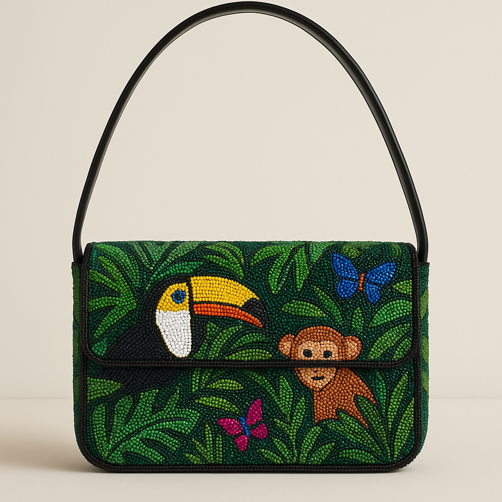 Tropical Beaded Shoulder Bag