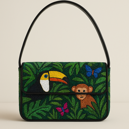 Tropical Beaded Shoulder Bag