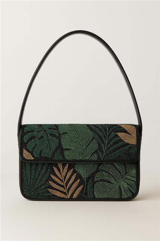 Tropical Beaded Shoulder Bag