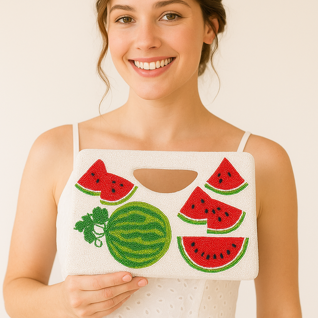 Watermelon Beaded Purse