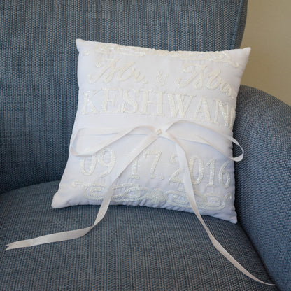 Personalized Wedding Pillow Gift