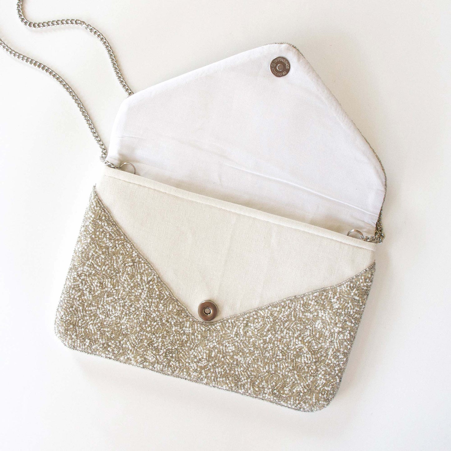 Beaded Canvas Bridal Clutches