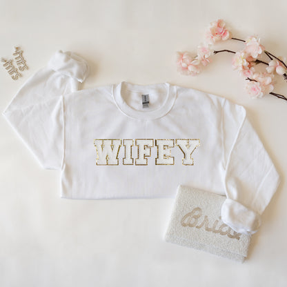 Wifey Patch Sweatshirt