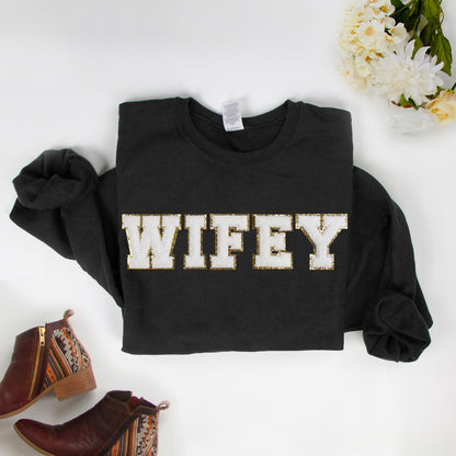 Wifey Patch Sweatshirt